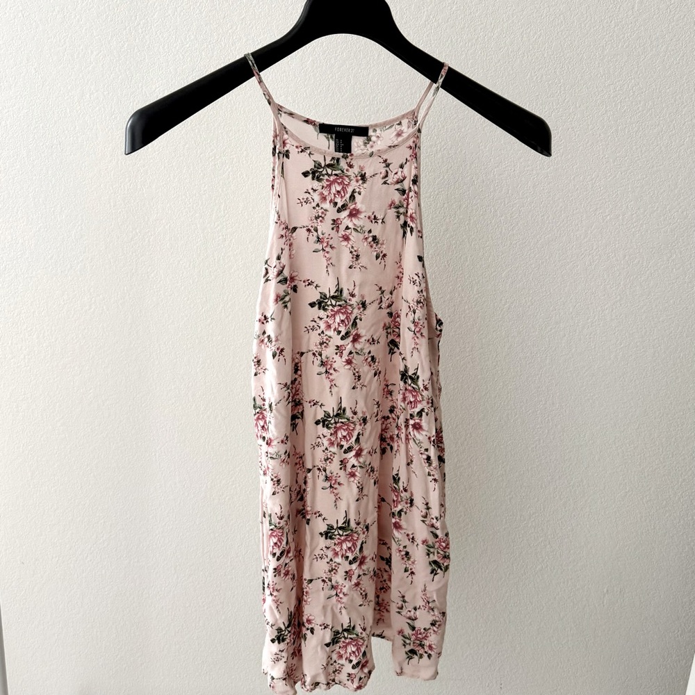 Pink floral dress